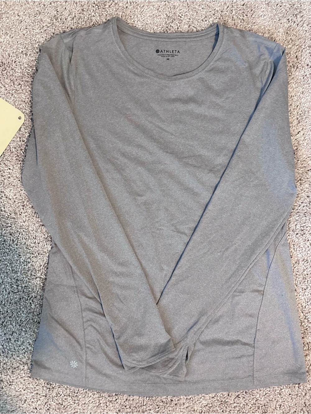 Athleta Women's Long Sleeve Crew Tee -  Heather Gray